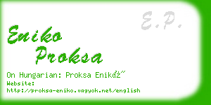 eniko proksa business card